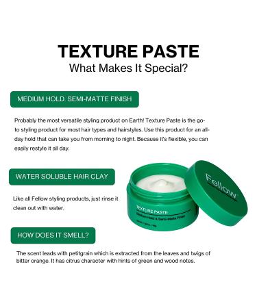 Fellow Barber Texture Paste - Premium Quality, Versatile Styling Hair Product - 100% Natural Fragrance, Water Soluble - Paraben, Sulfate & Cruelty Free (1.36 oz) - Buy Online on GoSupps.com