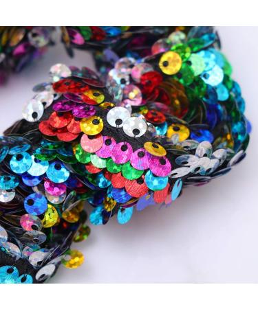 Amosfun Hair Scrunchies Sparkly Sequins Ponytail Holders Mermaid Hair Bands Hair Rope for Women Colorful - Buy Online on GoSupps.com