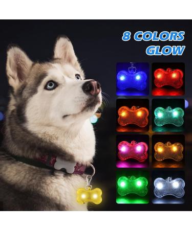 VAILEAL 8-Piece LED Dog Lights - Multicolor Waterproof Safety Lights with Turn Signals for Dogs Cats Joggers & Kids - Perfect for Night Walks - Buy Online on GoSupps.com