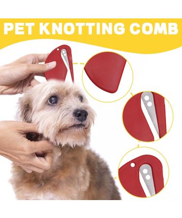 Display Knife Cat - 10-Piece Knot Comb Set for Pet Care | Hair Removal & Massage Tool for Cats (Red) - Buy Online on GoSupps.com
