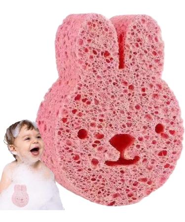 Baby Sponge for Bathing | Wood Pulp Sponge Soft Bath Sponges - Bath Rub Cute Shower Sponge Shower Brush Body Scrubber Dead Skin Remover for Deep Cleansing Pink - Buy Online on GoSupps.com