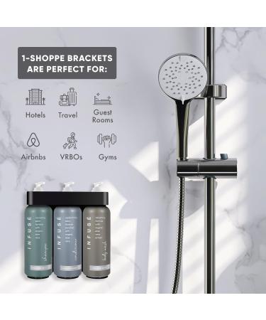 Buy Acquavera Triple Bracket (Black) | Infuse Lavender Mint Shampoo Conditioner & Body Wash International Shipping Available - Buy Online on GoSupps.com
