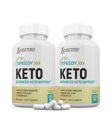 Justified Laboratories (2 Pack) Speedy Keto ACV Pills 1275MG Formulated with Apple Cider Vinegar Keto Support Blend Alternative to Gummies 120 Capsules