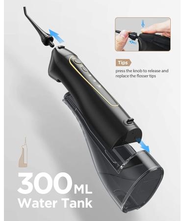 Electric Toothbrush and Water Flosser Set with 5 Modes, 4 Brush Heads, 3 Jet Tips - Black | Whitening Teeth Cleaner Kit for 30 Days Use - Buy Online on GoSupps.com