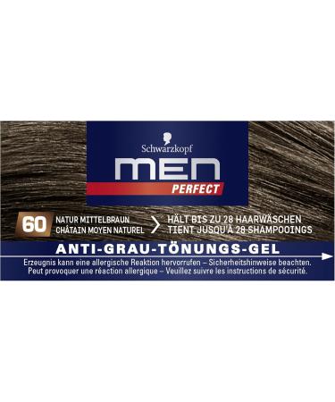  Men Perfect Schwarzkopf Men Perfect Anti-Gray Tinted Gel Level 2 60 Natural Medium Brown - Buy Online on GoSupps.com