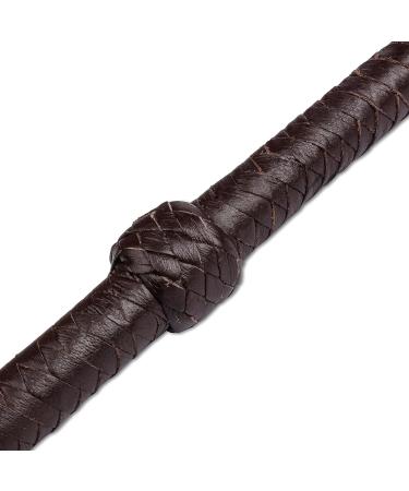 HADZAM Indiana Jones Bullwhip 10FT 12 Plaits Real Cow Hide Leather Rope Core - Brown - Buy Online on GoSupps.com