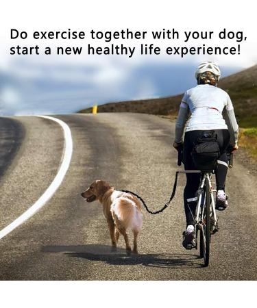 Hands-Free Bicycle Dog Leash | Retractable Exercise Line with Shock Spring for Outdoor Training - Safe & Easy to Use - Buy Online on GoSupps.com