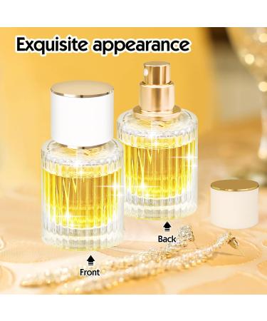 Ysimple 2Pcs 30ml Round Travel Perfume Glass Spray Bottle Refillable Perfume Atomiser Portable Clear Glass Empty Bottle Large Cosmetic Fine Mist Atomizer for Travel Perfume Replacement - Buy Online on GoSupps.com