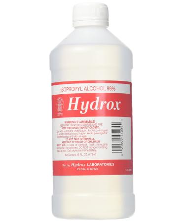 Hydrox Alcohol 99% Isopropyl Pint 16 oz Pack 2