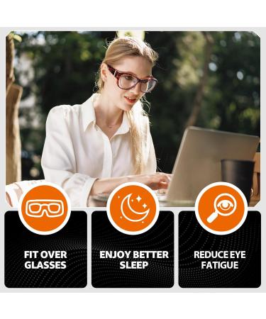 Buy TJUTR Blue Light Blocking Glasses for Women - Over Prescription Clear Lens Reduces Eyestrain for Gaming & TV - Tortoise Design - Buy Online on GoSupps.com