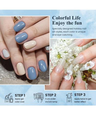 Phoenixy Gel Nail Polish Kit - 12 Pcs 10ml Set with UV LED Lamp | Aqua Dream Collection for DIY Manicure | Glossy Matte Top Coat | Nail Art Starter Kit for Women - Buy Online on GoSupps.com