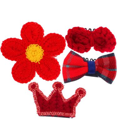 minkissy 4 Sets Girls Hair Clip Flower Hair Pin Toddler Alligator Clips Snap Hair Clip Cute Hair Clip Bow Hair Tiara Princess Hair Clips Girls Suit Kids Hair Clip Miss Bangs Fabric Crown - Buy Online on GoSupps.com