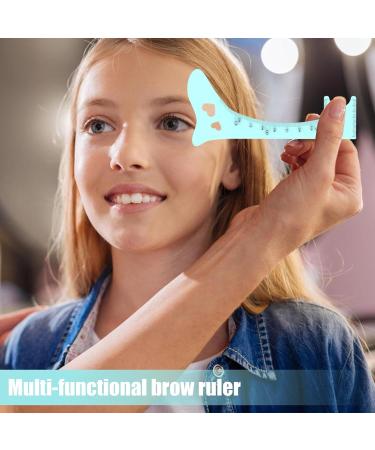 Eyebrow Shaping Template | Silicone Eyebrow Makeup Mapping Template | Brow Positioning Ruler Makeup Guide Tool Professional Quick Eye Makeup Tool Blue - Buy Online on GoSupps.com