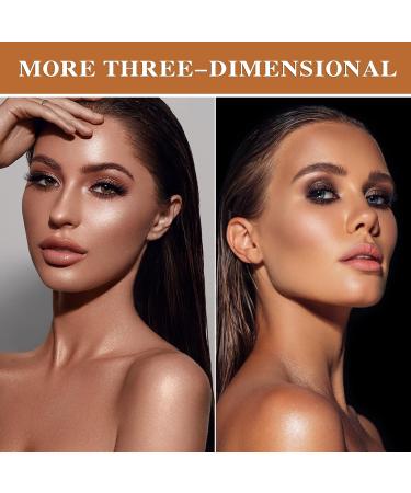 3-in-1 Cream Highlighter Contour Stick Set for Cheeks, Eyes & Lips - Waterproof, Long-Lasting & Natural Glow | Face Foundation Makeup Kit - Buy Online on GoSupps.com