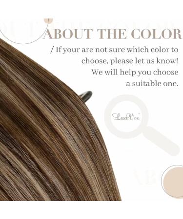 LAAVOO Balayage Hair Extensions - Remy Real Hair U Tip Ombre Dark Brown & Ash Blond 50g 45cm - Premium Quality Bonding Extensions for Gorgeous Hair - Buy Online on GoSupps.com