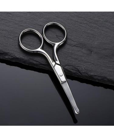 Premium Rounded Tip Hair Scissors for Mustache Eyebrows & Nose Hair Optimal Precision for Facial Grooming - Buy Online on GoSupps.com