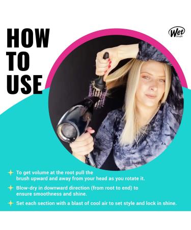 Wet Brush Straighten & Style Round Brush - Ideal for All Hair Types - Achieve a Perfect Blow Out with Ease, Less Pain & Breakage - Open Barrel Design for Quick Drying - Buy Online on GoSupps.com