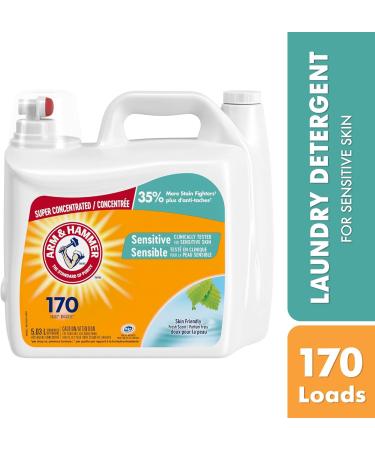 Arm & Hammer Liquid Laundry Detergent for Sensitive Skin Super Concentrated Skin Friendly Fresh Scent 170 Loads 5.03-L - Buy Online on GoSupps.com