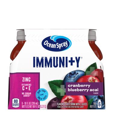 Ocean Spray Immunity Lot de 6 jus d'a a aux canneberges et aux bleuets 38 ml