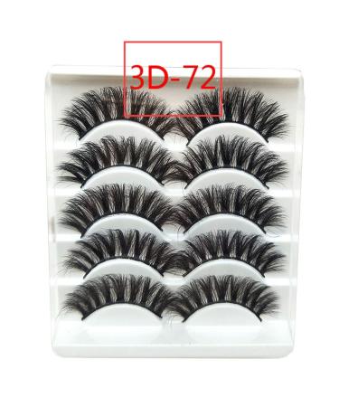 Holangela 5 Pairs Self-Adhesive Reusable False Eyelashes - Thick Natural Look for Effortless Makeup - Faux Lashes in One Size (B Unit) - Buy Online on GoSupps.com