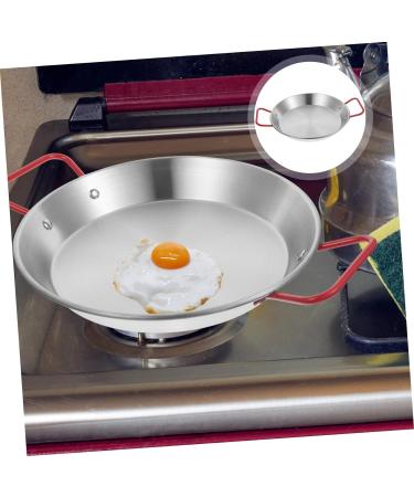 Garneck Roaster Pan with Lid Outdoor Paella Maker Culinary Tools Granite Frying Pan Baking Dish with Lid Roasting Pans Chicken Fried Stainless Steel Saucepan Enamel China Korean 20*16CM Silver - Buy Online on GoSupps.com