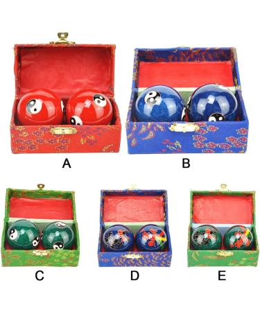Kisbeibi Baoding Balls - 4.45cm Feng Shui Tai Chi Health Balls with Box | Dragon & Phoenix Design for Meditation & Relaxation - International Shipping Available - Buy Online on GoSupps.com