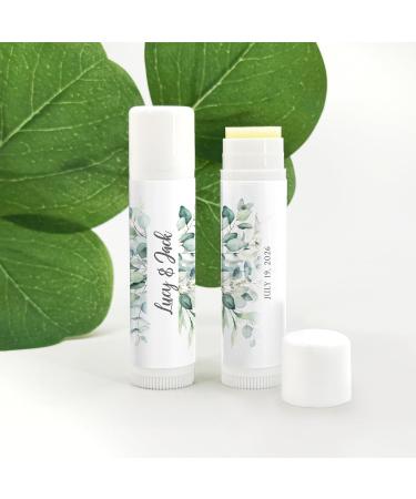Personalized Lip Balm Favors Wedding Favors Bridal Shower Favor Greenery Wedding Favors Lip Balm Party Favors (Set of 24) - Buy Online on GoSupps.com