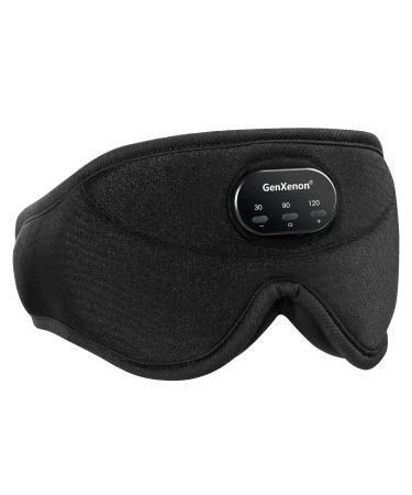 Sleep Eye Mask Headphones with Wireless Bluetooth 5.2 Silk Sleep Mask with 38 Soothing Sounds White Noise 14 Hours Light Blocking Sleeping Mask Side Sleepers for Women and Men Dark