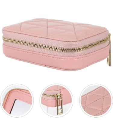 CALLARON Lipstick Case with Mirror - Pink Lipstick Organizer Bag & Travel Holder for Women | Stylish Makeup Storage - Buy Online on GoSupps.com