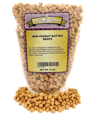 Mini Peanut Butter Drops Baking Chips - Bulk Size (1 lb) | Resealable Zip Lock Stand Up Bag - Buy Online on GoSupps.com