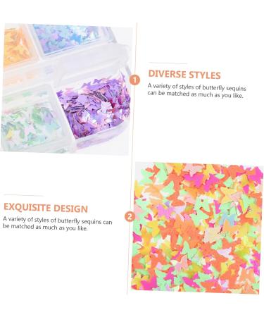 Beavorty 4 Boxes Nail Art Sequins Accessories Chunky Nail Art Glitter Nail Art Charms Nail Charms Glitter Slices Glitter Nail gems Butterflies Nail Stickers Patch Plastic 3D Manicure - Buy Online on GoSupps.com