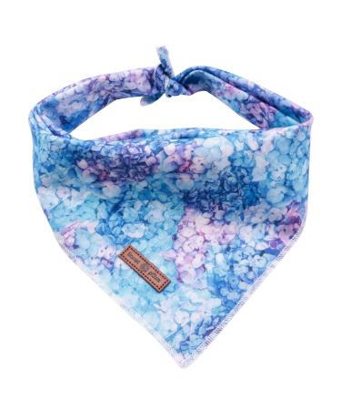 Lionet Paws Dog Bandana Headscarves Dog Scarf Triangle Scarf for Small Medium and Large Dogs S Hydrangea