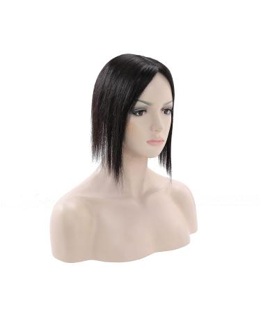 Buy 130% Dense Clip-In Real Hair Topper Extensions for Women - Natural Black 45cm | High-Quality Toupee Hair Parts - Buy Online on GoSupps.com