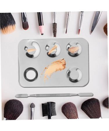 Palette Maquillage Acier Inoxydable avec Spatule Plateaux de M lange pour Fond de Teint et Ombres Paupi res Surface Portable pour Maquillage Professionnel - Buy Online on GoSupps.com
