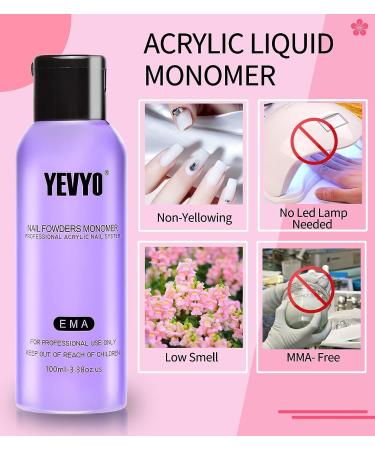 Acrylic Nail Kit with Drill: Pink, Clear, White, Nude Acrylic Powder Set - 3.38 Oz Monomer for Nail Extensions - Beginner Home Nail Kit - Buy Online on GoSupps.com