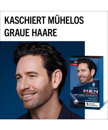 Men Perfect Gel teint anti-gris 90 noir (2 x 80 ml) pour homme estompe les cheveux gris teinte anti-gris pour un r sultat naturel 80 ml (Lot de 2) - Buy Online on GoSupps.com