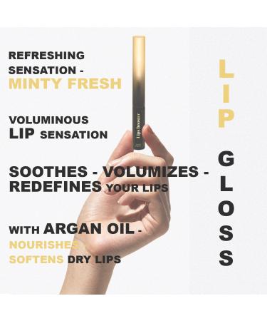Buy Simon & Tom Lip Gloss Plumper Balm - Vegan Organic Argan Oil Menthol & Cayenne | Refreshing Moisture 4ml - Buy Online on GoSupps.com
