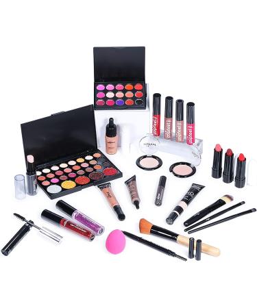 27pcs Complete Makeup Kit for Girls Beginners Multi-use Makeup Set Starter Bundle All-in-one Makeup Set with Concealer Lip Gloss Eyeshadow Palette - Buy Online on GoSupps.com