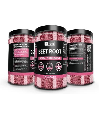 PURE ORIGINAL INGREDIENTS Beet Root (730 Capsules) No Magnesium Or Rice Fillers Always Pure Lab Verified 730 Count (Pack of 1) - Buy Online on GoSupps.com