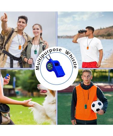 7 Pcs 2-in-1 Emergency Whistles with Compass | Survival & Safety Whistle Set for Outdoor Activities | Loud Plastic Whistle with Lanyard in 7 Colors - Buy Online on GoSupps.com