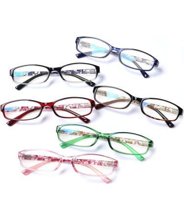 Cojwis 6 Pack Blue Light Filter Reading Glasses for Men & Women - 2.75x Spring Hinge UV Protection - Glare-Free & Stylish Color Mix - Buy Online on GoSupps.com