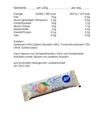 Try Bag - 4x Lubs Bio Fruit Track Banana & Mandel | Organic Vegan Fruit Bars for Kids | Healthy Snacks from Controlled Biological Cultivation - Buy Online on GoSupps.com