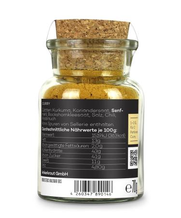 Anchor Herb Curry Powder - Mild Exotic Indian Spice | Vegan Sugar-Free Perfect for Rice Meat & Vegetables | 70g in Cork Glass - Buy Online on GoSupps.com