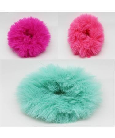 16 Pieces Fluffy Hair Ties - Soft Elastic Ponytail Holders & Pompon Ball Scrunch Bands for Effortless Style - Buy Online on GoSupps.com
