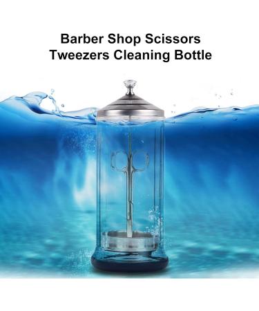 Barber Shop Scissors Tweezers Cleaning Bottle 840ml Hair Salon ing Jar for Cleaning Hairdressing Tools - Buy Online on GoSupps.com