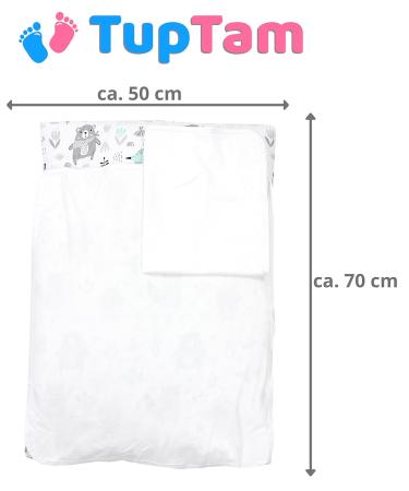 TupTam Baby Changing Mat with 2 Terry Cloth Covers | Bears/Foxes/Mint | 70 x 70 cm - International Shipping Available - Buy Online on GoSupps.com