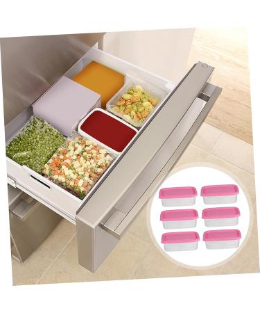 SHOWERORO 1 Set 6 Pcs Fresh Storage Lunch Box Pink Containers Plastic Fruit Storage Container Vegetable Food - Buy Online on GoSupps.com