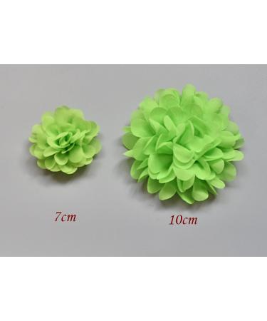 PrettyBoutique Girls Kids Women Chiffon Flower Hair Clip Alligator Clip Party Wedding (10cm Bright Green) - Buy Online on GoSupps.com