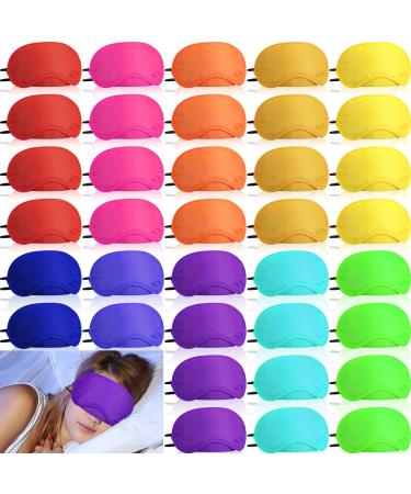 200 Pieces Eye Mask Cover Sleep Mask Blindfolds for Party Games Team Building Travel Individually Wrapped Sleeping Mask Eye Cover with Adjustable Strap for Women Men Kids 10 Colors