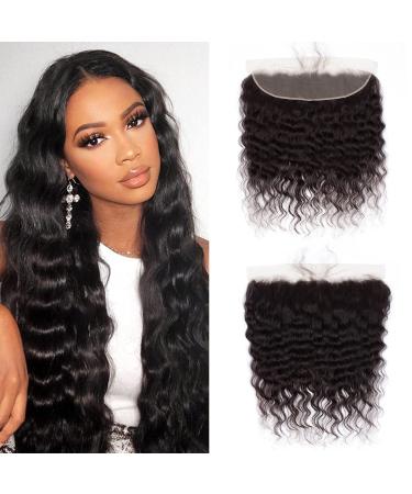 12A Grade Loose Wave Lace Frontal 13x4 Ear to Ear Lace Frontal Closure 20 Inch 100% Unprocessed Brazilian Virgin Human Hair Swiss Lace Frontal Closure Bleached Knots Pre Plucked With Baby Hair Natural Color 20 Inch Loose W…